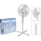 Standventilator Höhenverstellbar 3 Geschwindigkeiten Ø 40cm 45W Weiß Standventilator