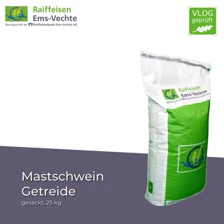 Mastschwein Futter MS Getreide 25 kg | Alleinfuttermittel & Vlog geprüft
