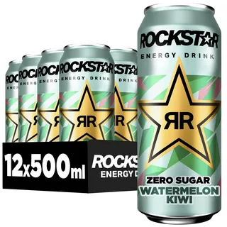 Rockstar Watermelon Kiwi Zero Sugar Energy Drink Dose 12x0,5l