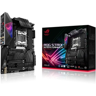 ASUS ROG Strix X299-E Gaming II Mainboard Sockel Intel LGA 2066 (ATX, WiFi6, 2,5-Gbit/s-LAN, USB 3.2 Gen 2, SATA, drei M.2, OLED, Aura-Sync-RGB-Beleuchtung)