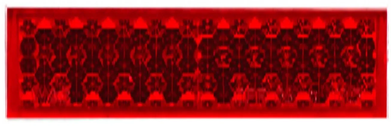 Reflektor 63 x 18 x 5,2mm ROT ECKIG Rückstrahler Selbstklebend