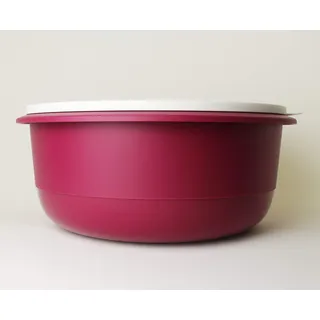 TUPPERWARE Peng Schüssel 9,5L in Brombeere Weiß Rührschüssel, Servierschüssel + Aloha Tasse