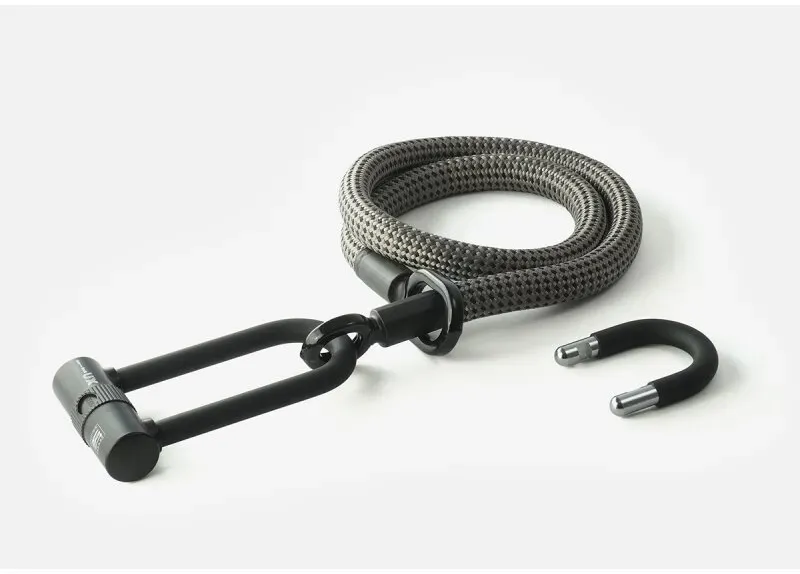 Tex-Lock Bügelschloß mit Textilseil Eyelet 100 U/X electric grey