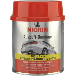Nigrin Auspuff-Bandage 100 cm, asbestfrei, repariert schnell und dauerhaft Risse und Löcher, 200 g