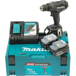 DHP482F3JB inkl. 3 x 3,0 Ah + Ladegerät + Makpac