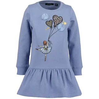 Blue Seven Sweatkleid mit hochwertigem Frontmotiv mit Tüll-Applikation blau 116 EU