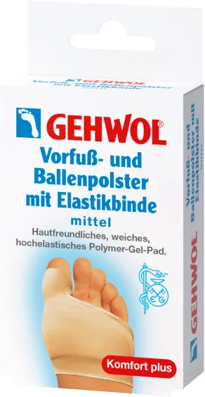 GEHWOL Vorfuß- und Ballenpolster mit Elastikbinde mittel, 1 Stk.