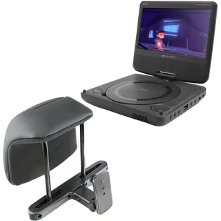 Caliber Tragbarer DVD-Player - USB -Anschluss. MPD107-7 Zoll Bildschirm - 840 x 480 Auflösung - 2 Stunden Akkulaufzeit - Schwarz - 180 x 150 x 41 mm