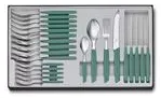 Victorinox Modern Besteck-Set 24-teilig | Messer, Gabeln, Löffel & Teelöffel für 6 Personen  Grün