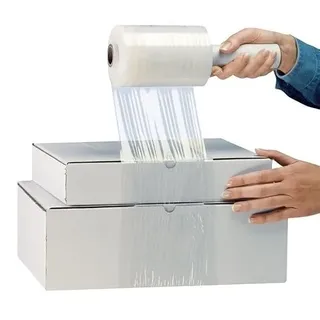 rg-vertrieb Stretchfolie Ministretchfolie 10cm x 125m Handstretchfolie Palettenfolie 23my 0,3kg Wickelfolie Folie Verpackungsfolie (1 Rolle)