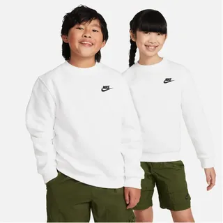 Nike Sportswear Club Fleece Sweatshirt Kinder 100 white/black XL 158-170 cm