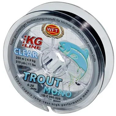 WFT Trout Mono Black, Schwarz, Ø mm: 0,18 / 200 m