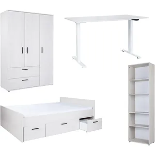 Arthur Berndt Jugendzimmer-Set »Jugendzimmer-Set »Mathea« 4-teilig« Set, 4 Stk. tlg. Schreibtisch stufenlos elekrisch höhenverstellbar