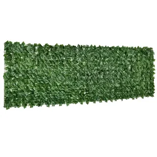 Outsunny Künstliche Hecke 300 x 100 cm Dunkelgrün