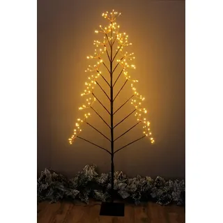 Arnusa LED Baum Weihnachtsbaum Leuchtbaum 150 cm warmweiß, LED fest integriert, warmweiß, Weihnachtsbeleuchtung braun