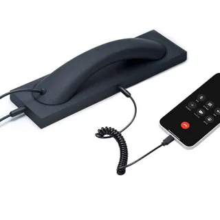 ENJOY-UNIQUE Retro Telefon Hörer Empfänger Kopfhörer USB-C Stecker für Handy, Tablet, Laptop, Headset mit Antwort-Taste und bequemem Anruf, tolles Geschenk für Eltern