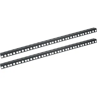 HMF 66812-02 Rackschiene für Serverschrank 2 Stück 10 Zoll, Schwarz