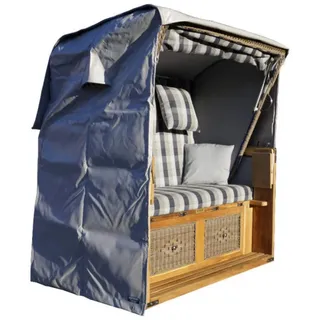 Strandkorb-King Strandkorb Schutzhülle LKW-Plane, grau 2,5 Sitzer 140cm XL