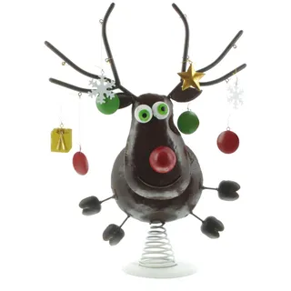 Boltze Dekoration Rentier Weihnachtsdekoration lustig Weihnachten Braun