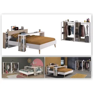 Parisot Kinderzimmer-Set 5-teilig "Aalborg 13a" Weiß / Japanische Eiche