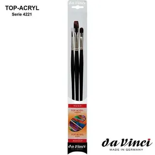 da Vinci Pinselset TOP-ACRYL-Malpinsel, für Acryl und Öl, 3er Set