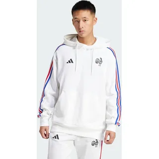 Adidas Frankreich Essentials 3-Streifen Hoodie White 2XL