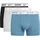 Herren Trunk 3pk Unterwäsche Blk/Gry H/Smokey Blue-White Wb S