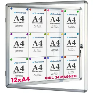 Master of Boards Schaukasten Innen Premium 94 x 98 cm 12 x A4