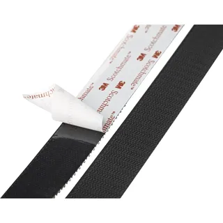 3M SJ 3526N Klettband zum Aufkleben Haftteil (L x B) 1000 mm x 25 mm Schwarz