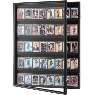 Vevor Vitrine für Sportkarten in 35 verschiedenen Ausführungen, 617 x 775 x 55 mm, Schaukasten mit 98 % UV-Schutz, PC-Glas, abschließbarer Wandschrank für Fußball, Basketball, Hockey Sammelkarten