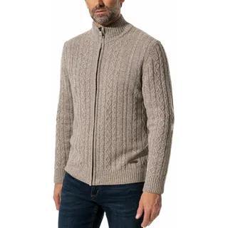 Walbusch Herren Cashmino Zopf-Strickjacke Beige