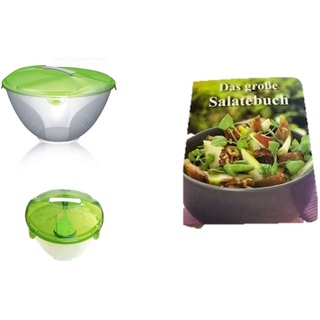 WAK Salatschüssel mit Deckel, 26 cm, 5 Liter, Grün, Kunststoff
