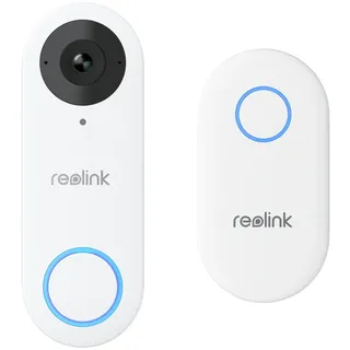 Reolink 5MP Video-Türklingel PoE-Kamera mit Chime, 3:4 Kopf-zu-Fuß-Ansicht, 2-Wege-Audio, Personen-/Paket-Erkennung, Wasserdicht, Smart-Alarme, unterstützt Reolink NVR, Verkabelt, Version 2024, Weiß