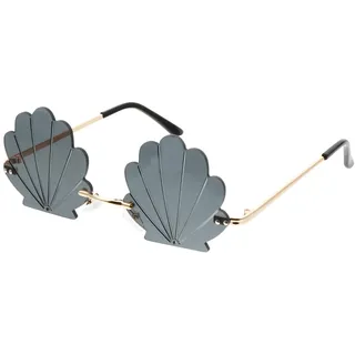 Yardenfun Sonnenbrille Conch-design Party Fotosonnenbrille Lustige Brillen Fotoautomaten-requisite Dunkelgrau - 14.50X13.00X5.50CM