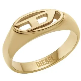 Diesel Herren OVAL D LOGO Goldfarbener Edelstahl Ring DX15887109