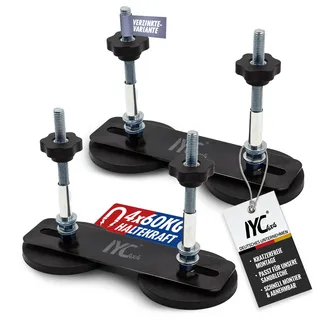 IYC4x4 Sandbleche Offroad Magnethalterung – Anfahrhilfe & Bergehilfe für SUV, 4x4, Camping – Traktionshilfe Auto bei Sand, Schlamm & Schnee – Tragkraft 10 t – Magnethalterung für Sandbleche