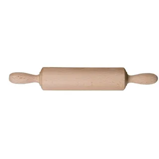 Teigrolle ohne Achse für Kinder Nudelholz Holz 25 cm