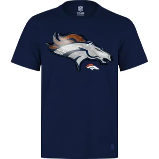 NFL Football T-Shirt DENVER BRONCOS navy Line to Gain in M (MEDIUM)