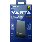 Varta Akku Powerbank, 5V/20.000mAh, Fast Energy, grau 2xUSB-A/Micro-B/-C, Quick Charge 3.0