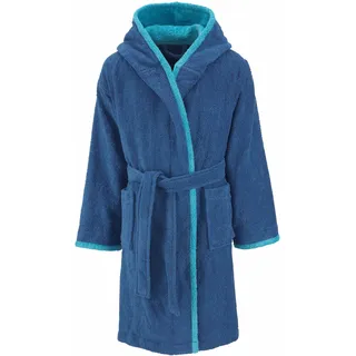 OTTO home Kinderbademantel OTTO HOME "Timo" Gr. 104, blau, L:61cm, Walkfrottee, Hausmäntel, Bademantel für Mädchen & Jungen aus 100% Baumwolle, mit Kapuze