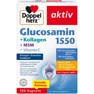 Doppelherz Glucosamin 1550 + Kollagen + MSM + Vitamin C 100 Kapseln