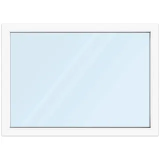 Fenster 140x100 cm, Kunststoff Profil aluplast IDEAL® 4000, Weiß, 1400x1000 mm, einteilig festverglast, 2-fach Verglasung, individuell konfigurieren