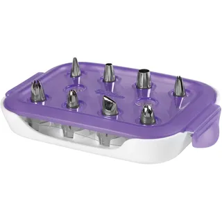 Wilton 2104-1369 Spritztüllen Anfänger Set, Edelstahl, Lila, 5,08 x 15.87 x 17.14 cm