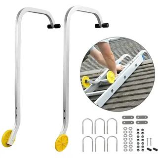 Todeco Leiter Dachhaken Set 0,93m, Firsthaken mit Zubehör, Dachziegel Haken Max Belastbarkeit: 150 kg
