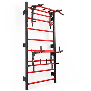 K-Sport K-Sport: Trainingsset - Sprossenwand mit Dip Station & Klimmzugstange I Kraftstation mit Pull-Up Bar, Dip Stange für anspruchsvolle Workouts, inkl. E-Book