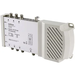 Renkforce RF-STS-360 SAT Multischalter Eingänge (Multischalter): 5 (4 SAT/1 terrestrisch) Teilnehmer-Anzahl: 6 Quad-LNB-tauglich