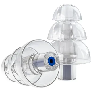 PureFilters Ohrenstöpsel transparent | Gehörschutz für Hochsensibilität | Ohrenschutz aus hypoallergenem Silikon, inkl. Reinigungsspray und Transportbox | Wiederverwendbare Filtergehörschutz
