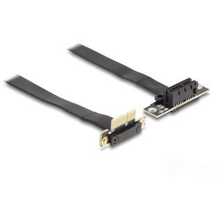 DeLock Riser Karte PCI Express x1 Stecker 90° gewinkelt zu x1 Slot 90° 30 cm