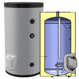 Elektrospeicher, Standspeicher, Warmwasserspeicher leistungsstarker Boiler mit 3 kW Heizleistung und Zirkulationsanschluß in der Größe 200 L Liter