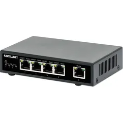 Intellinet 5-Port Gigabit PoE+ Switch (5 Ports), Netzwerk Switch, Schwarz